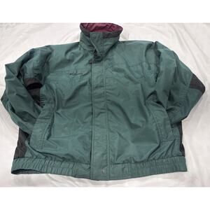 Vintage Columbia Bugaboo Jacket 1995. Mens Large. Teal green, burgundy, & black